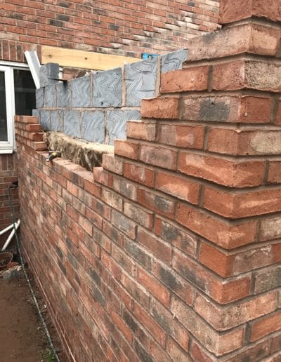 brick work of house extension